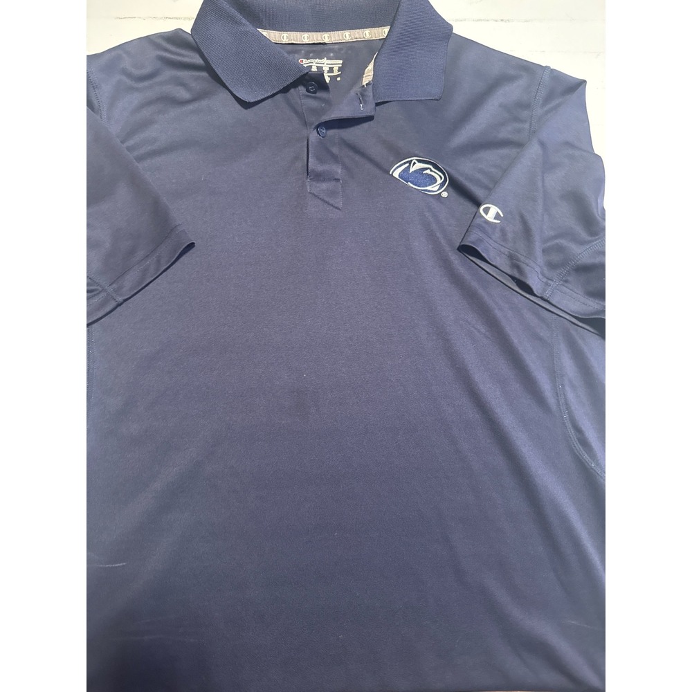 Champion Penn State Polo Men Large Navy Blue Good Performance Nittany Lions NCAA